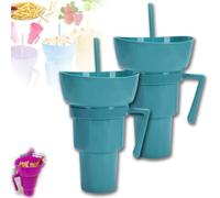 Générique Drink Cup with Snack Bowl, Cup Bowl Combo with Straw Leak Proof, Stadium Tumbler with Snack Bowl, So You Can Sip and Snacks with One Hand, Anywhere You Go (CC)