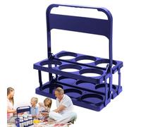 Générique Drink Holder Carrier - 6-Hole Bottle Display Stand, Folding Reusable Milk & Beer Organizer with Handle | Wine Bottle Holder for Cars Weddings Family Outdoor UseExcellent Endurance: