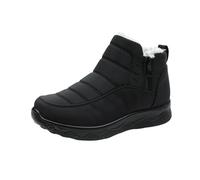 Générique Dritnow Boots,Dritnow Shoes Women'S Warm Snow Boots,Winter Outdoor Comfortable Non-Slip Side Zipper Ankle Booties,Comfortable and Warmfur Lining, for Mature Women (Black,36)