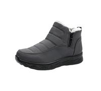 Générique Dritnow Boots,Dritnow Shoes Women'S Warm Snow Boots,Winter Outdoor Comfortable Non-Slip Side Zipper Ankle Booties,Comfortable and Warmfur Lining, for Mature Women (Grey,36)