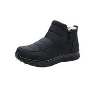 Générique Dritnow Boots,Dritnow Shoes Women'S Warm Snow Boots,Winter Outdoor Comfortable Non-Slip Side Zipper Ankle Booties,Comfortable and Warmfur Lining, for Mature Women (Blue,36)