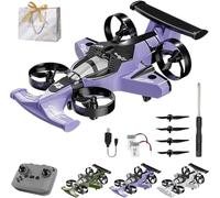 Générique Drone de Voiture Rechargeable Dual-Mode - Conduisez • Voler • Conquête de Tous Les terrains, Drone de Voiture Volant 2-en-1 avec Modes terrestre et aérien,Purple
