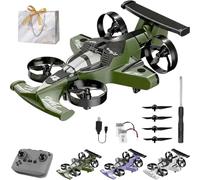 Générique Drone de Voiture Rechargeable Dual-Mode - Conduisez • Voler • Conquête de Tous Les terrains, Drone de Voiture Volant 2-en-1 avec Modes terrestre et aérien,Bronze