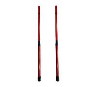 Générique Drum Sticks Balais Percussions Rétractables en Alliage d'Aluminium et Nylon Durables pour Orchestre Jazz Scène de Répétition Petite Salle, Rouge
