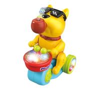 Générique Drumming Dog Musical Toy, Light-Up Educational Train Drum Toy for Kids, Interactive Sound Spraying Dog Midget, Perfect for Girls, Early Learning and Entertainment, 7.68x6.5x4.33 in