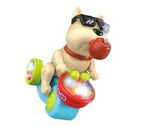 Générique Drumming Dog Musical Toy, Light-Up Educational Train Drum Toy for Kids, Interactive Sound Spraying Dog Midget, Perfect for Girls, Early Learning and Entertainment, 7.68x6.5x4.33 in