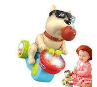 Générique Drumming Dog Toy, Musical Kids Toy, /7.68x6.5x4.33 inch Interactive Sound and Light Effects, Lighted Educational Drum for Toddler and Young Kids Travel Or Indoor