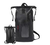 Générique Dry Backpack, Waterproof Dry Bag, Roll-Top Closure with Shoulder Straps, 30L Large Capacity Storage, 1-Pack Black, for Camping Boating Kayaking Swimming Beach Use