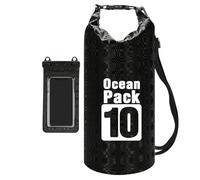 Générique Dry Bag, Waterproof Pouch, 16.14 inches Roll Top Lightweight Storage Backpack, Compact Outdoor Gear for Camping, Commuting, Shopping, Splashes, Hiking, Or Beach Trips, Black