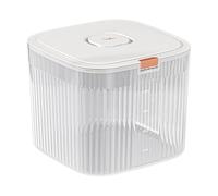 Générique Dry Food Storage Containers, Large Capacity Rice Dispenser with Countertop Design, Compact Sturdy 10.24x10.24x8.78 Inches Transparent Grain Holder for Rice, Beans and Cereal