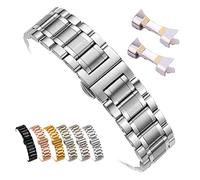 Générique DSHDFJ 12/14/15/16/17/200/23 24mm Bracelet de Montre en Acier Inoxydable Bracelet avec Interface Arc Creuse(Rose Gold,23mm)