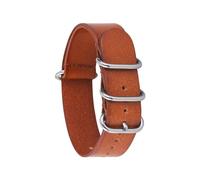 Générique DSHDFJ 14mm 16mm 18mm 20mm 22mm 24mm Bracelet de montre en cuir hommes femmes argent noir anneau boucle poignet Bracelet bande accessoires(Light brown S,14mm)