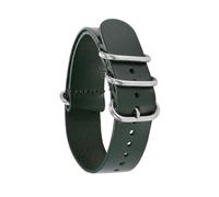 Générique DSHDFJ 14mm 16mm 18mm 20mm 22mm 24mm Bracelet de montre en cuir hommes femmes argent noir anneau boucle poignet Bracelet bande accessoires(Green S,14mm)
