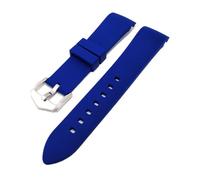 Générique DSHDFJ 18mm 20mm 22mm 24mm Bracelet en Silicone Souple Universel Coude Arc Bande de Caoutchouc Sport Étanche Remplacement Bracelet Montre Accessoires(Blue,22mm)
