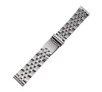 Générique DSHDFJ Bracelet De Montre En Acier Inoxydable For Hommes, 18, 20mm, 22mm, Compatible Avec Breitling, Argent, Or, Bouton-poussoir, Fermoir Caché(Silver,20mm)
