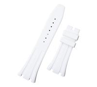 Générique DSHDFJ Bracelet De Montre En Caoutchouc De Silicone Souple De 26mm, Compatible Avec Les Crochets AP 15400/15500/26331(White,ROSE GOLD HOOKS_ROSE BUCKLE)