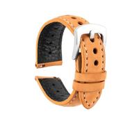 Générique DSHDFJ Bracelet de montre en cuir de vachette respirant fait main 18 mm, 19 mm, 20 mm, 22 mm, for hommes et femmes, bracelet en cuir véritable huilé et ciré, accessoires(Khaki,19mm)