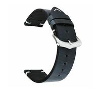 Générique DSHDFJ Bracelet De Montre En Cuir De Veau 18mm 19mm 20mm 21mm 22mm 24mm Bracelet De Montre Couture Bracelet En Cuir Véritable Bracelet De Poignet Rétro Avec Épingles(Deep Blue,21mm)