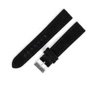 Générique DSHDFJ Bracelet De Montre En Cuir Suédé 18-22mm Bleu Gris Vert Boucle Acier Inoxydable Femmes Hommes Accessoires(Black,22mm)