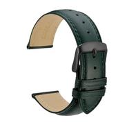 Générique DSHDFJ Bracelet De Montre En Cuir Véritable 14mm 16mm 18mm 19mm 20mm 21mm 22mm 23mm 24mm, Bandes De Remplacement For Hommes Et Femmes(Dark Green-Black,24mm)