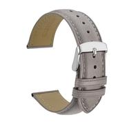 Générique DSHDFJ Bracelet De Montre En Cuir Véritable 14mm 16mm 18mm 19mm 20mm 21mm 22mm 23mm 24mm, Bandes De Remplacement For Hommes Et Femmes(Grey-Silver,19mm)