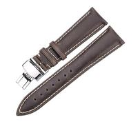 Générique DSHDFJ Bracelet De Montre En Cuir Véritable Femmes Hommes Cire À L'huile Peau De Vache Watc Bracelet 18mm 20mm 22mm 24mm Blet Avec Boucle Papillon En Acier(Green,20mm)