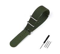 Générique DSHDFJ Bracelet De Montre Nervuré 20mm 22mm 18mm Sangles En Nylon Robustes Bandes De Tissu De Bracelet De Montre Rétro(ARMY GREEN,22mm)