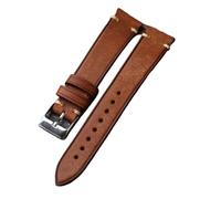 Générique DSHDFJ Bracelet De Montre Vintage En Cuir Brossé 18 19 20 21 22MM Souple Ultra-Mince, Noir, Marron, Vert Gris Compatible Avec Antique(Brown,19mm)