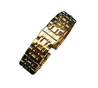 Générique DSHDFJ Bracelet en métal massif Argent Black Rose Gold Hommes Femmes Staintures Steel Regarder Bande Strap 12mm 14mm 16mm 18mm 19mm 20mm(Silver,14mm)