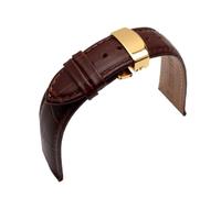 Générique DSHDFJ Fermoirs De Déploiement Papillon Bracelet De Montre 18mm 19mm 20mm 21mm 22mm Montre En Cuir Véritable Hommes Bracelets Bracelets Promotion BANDEAU DE MONTRE(Black silver buckle,24mm)