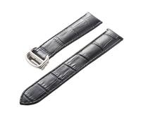 Générique DSHDFJ Remplacement De Cuir De Vachette Couche De Tête De Bracelet En Cuir Compatible Avec Les Accessoires De Bracelet De Montre De Ballon Bleu De Cartier Hommes Et Femmes(Black,14mm)