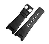 Générique DSHDFJ Véritable bande de montre en cuir compatible avec diesel DZ1216 DZ1273 DZ4246 DZ4247DZ287 Bracelets Bracelles 32 * 17mm Bandes d'interface professionnelle(Plain black black)