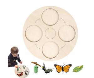 Générique du Cycle de Vie - Kit de biologie en loc d'évolution préscolaire, Puzzle en Carton épais en Couches | Jeu d'intelligence Tactile de de problèmes de développement, pour l'éco
