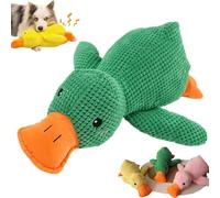 Générique Duck Dog Toy, Quack-Quack Duck Dog Toy, Interactive Calming Toys with Real Quack Sound for Dogs, Durable Soft Plush Stuffed Calming Pillow for Puppy Keep Busy (Green,L-17.7 * 15in)