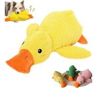 Générique Duck Dog Toy, Quack-Quack Duck Dog Toy, Interactive Calming Toys with Real Quack Sound for Dogs, Durable Soft Plush Stuffed Calming Pillow for Puppy Keep Busy (Yellow,M-13.8 * 11in)