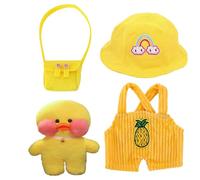 Générique Duck Stuffed Animal with Clothes, Soft Plush Toy with Removable Costume Outfit, 30cm/11.81 inches Hug-Friendly Animals Doll, 1 Pack Yellow for Boys Girls Birthday Gift Playroom Decor