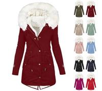 Générique Duffle Coat Femme Capuche Manteau Mi Long Veste Equitation Doudoune Hiver Manteau Noir Trench Parka Impermeable Bleu Clair L