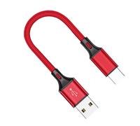 Générique Durable Charge Line - 25cm Type C Cable for Power & | Nylon Cord with Fast Charging Support, Compact Charger, Portable Data Transfer Wire for Home, Office and Travel