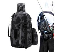 Générique Durable Multifunctional Oxford Fly Fishing Backpack, Portable Fishing Tackle Bag, Comfortable Fish Storage Boxes for Women and Men, Ideal Outdoor Gear for Adult Anglers