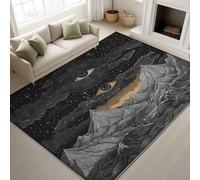 Générique Durable Tapis Ciel étoilé Montagnes Yeux Vagues Céleste Douces Tapiss Ligne Art Punk Surréaliste Ne Perd Pas Ses Poils Moderne Fantaisie Tapis 90 x 150 cm Bureau Chambre Noir