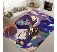 Générique Durable Tapis Crâne Hoodie Basketball Confettis Douces Tapiss Cartoon Animation Vif Ne Perd Pas Ses Poils Énergique Sport Joyeux Tapis 60 x 110 cm Chambre Jaune
