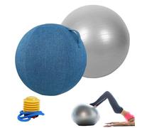 Générique Durable Yoga Ball - Pregnancy Exercise Stability Ball | PVC 25.59in Size with Pump Included, Anti Burst Ergonomic Design for Athletic Training, Warm Up, Home, Gym, Dorm, Room Studio