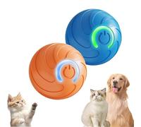 Générique Duraspin Dog Ball, Alizure Dog Ball, Dura Spin Balls for Large Dogs, Smart Jumping Balls Toy,Interactive Automatic Rolling with Lights, Dogballs That Moves on Its Own (Blue+Orange)