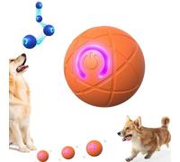 Générique Duraspin Dog Ball, Dura Spin Ball for Large Dogs, Dog Toy Balls That Moves on Its Own, Interactive Automatic Rolling with Lights for Large & Medium (Orange*A)