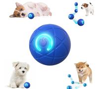 Générique Duraspin Dog Ball, Dura Spin Ball for Large Dogs, Smart Jumping Balls Dog Toy, Dogballs That Moves on Its Own, with Automatic Obstacle Avoidance LED Lights for Aggressive Chewers (Blue)