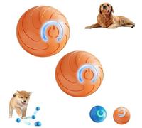 Générique Duraspin Dog Ball, Dura Spin Ball for Large Dogs, Smart Jumping Balls for Dogs, Interactive Automatic Rolling with Lights, Which Moves on Its Own (Orange*2)
