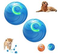 Générique Duraspin Dog Ball, Dura Spin Ball for Large Dogs, Smart Jumping Balls for Dogs, Interactive Automatic Rolling with Lights, Which Moves on Its Own (Blue*2)