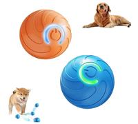 Générique Duraspin Dog Ball, Dura Spin Ball for Large Dogs, Smart Jumping Balls for Dogs, Interactive Automatic Rolling with Lights, Which Moves on Its Own (Orange+Blue)