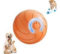 Générique Duraspin Dog Ball, Dura Spin Ball for Large Dogs, Smart Jumping Dog Toy, Interactive Automatic Rolling with Lights, Dogballs That Moves on Its Own, USB Rechargeable (Orange)