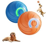Générique Duraspins Dog Ball,Interactive Automatic Rolling with Lights Alizure Dog Ball,Dogballs That Moves on Its Own (Blue+Orange)